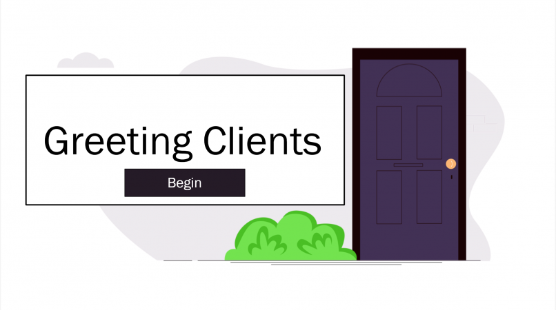 Greeting Clients Title
